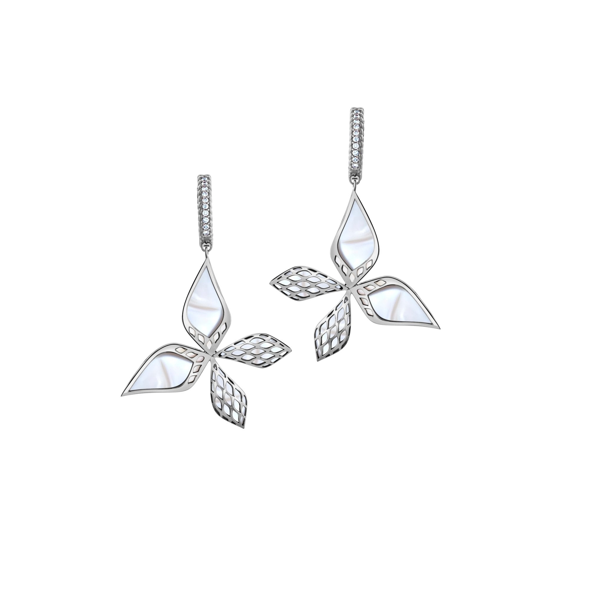 City of Dreamers Blossom Earrings – premium luxury 18K Saudi jewelry design from Shahadalqabbaa